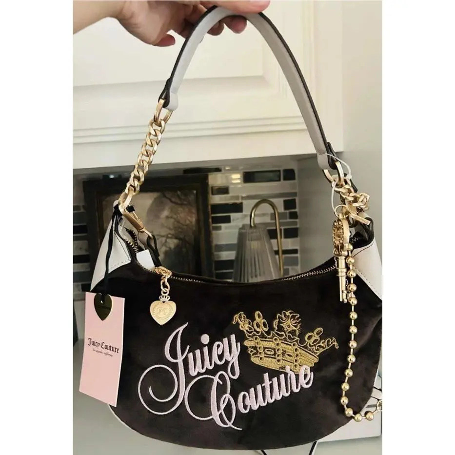 Juicy Couture The Key To Juicy Shoulder Crossbody Bag - Chocolate Brown