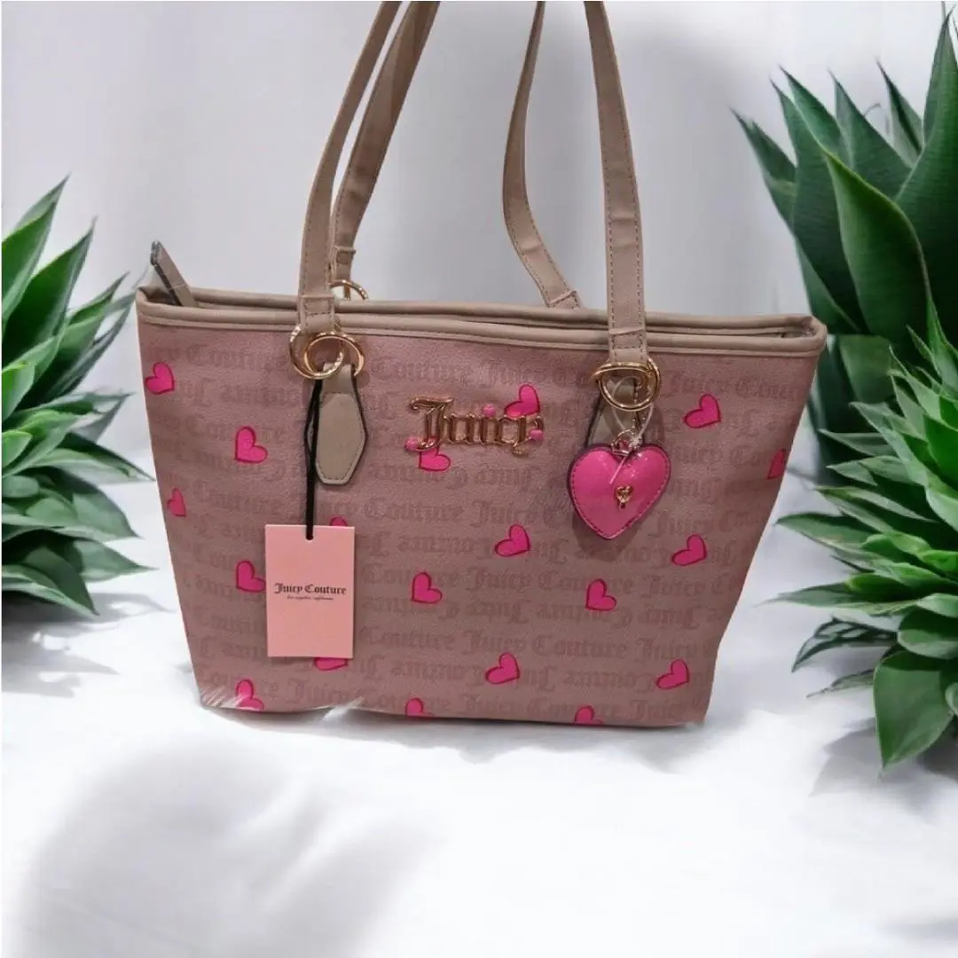 Juicy Coutur Cafe with Cafe Trim I Heart Juicy Medium Tote