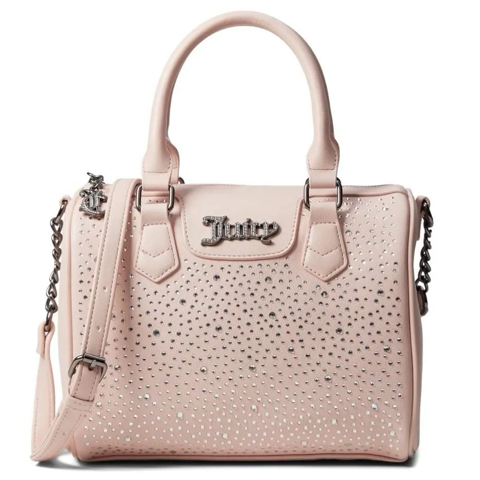 Juicy Couture Dazzle Satchel Crossbody Bag Bling Gift 9.5” x 5” x 9”