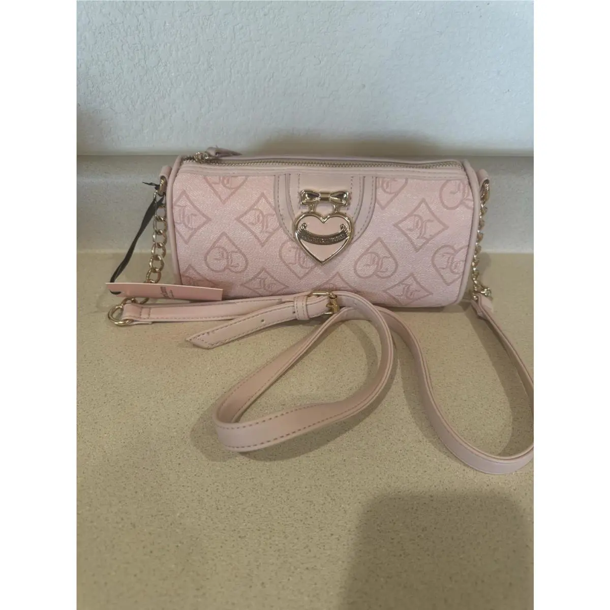 Juicy Couture Pink Clay Precious Moments Roll Bag Crossbody