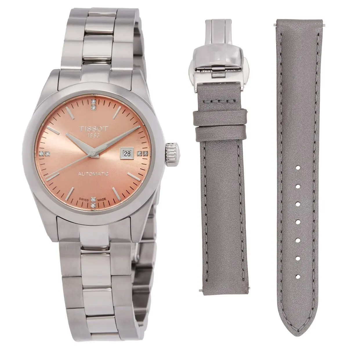Tissot Ladies T-my Lady Automatic Diamond Pink Dial Watch - T1320071133600
