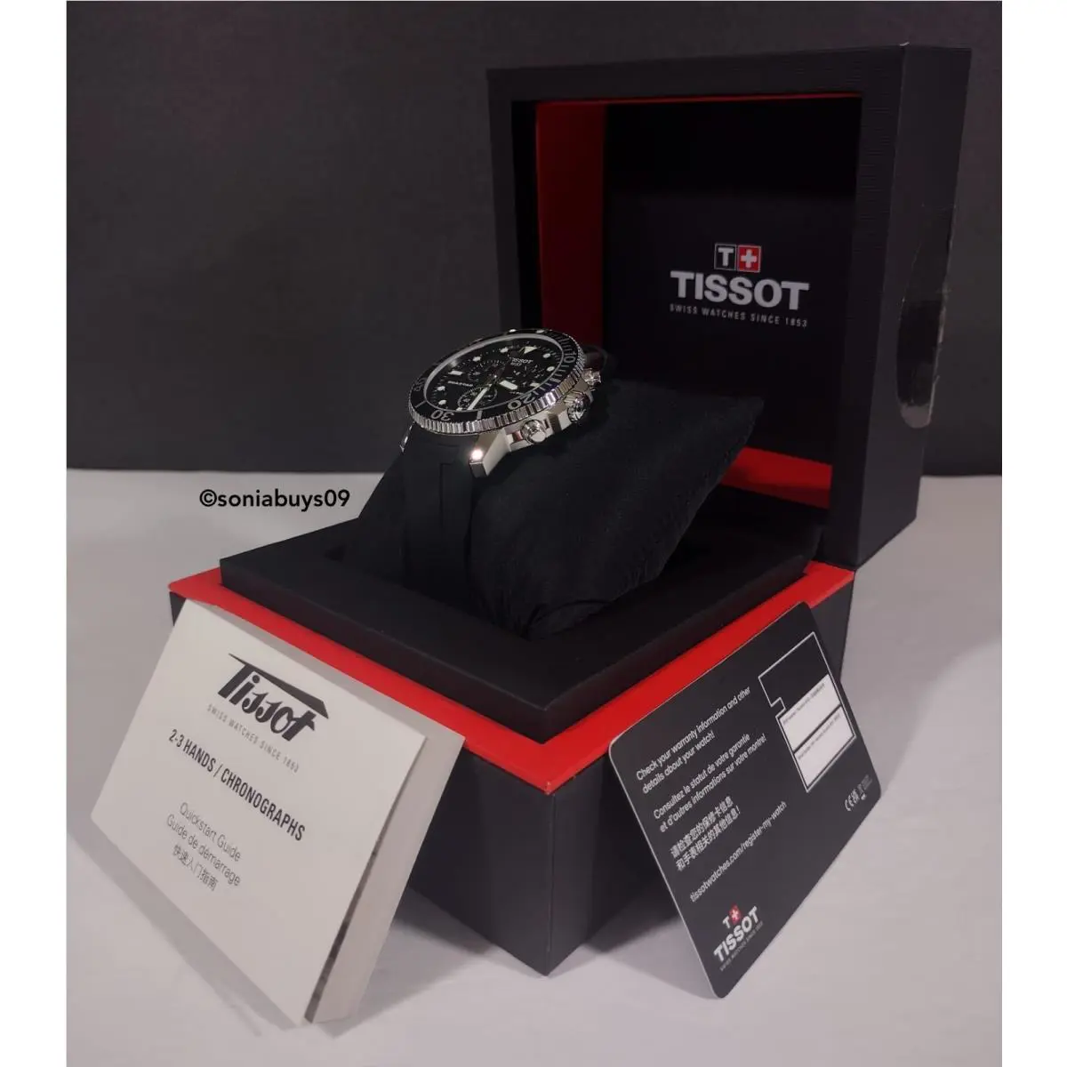 Tissot Seastar 1000 Quartz Chronograph Men`s Watch Black
