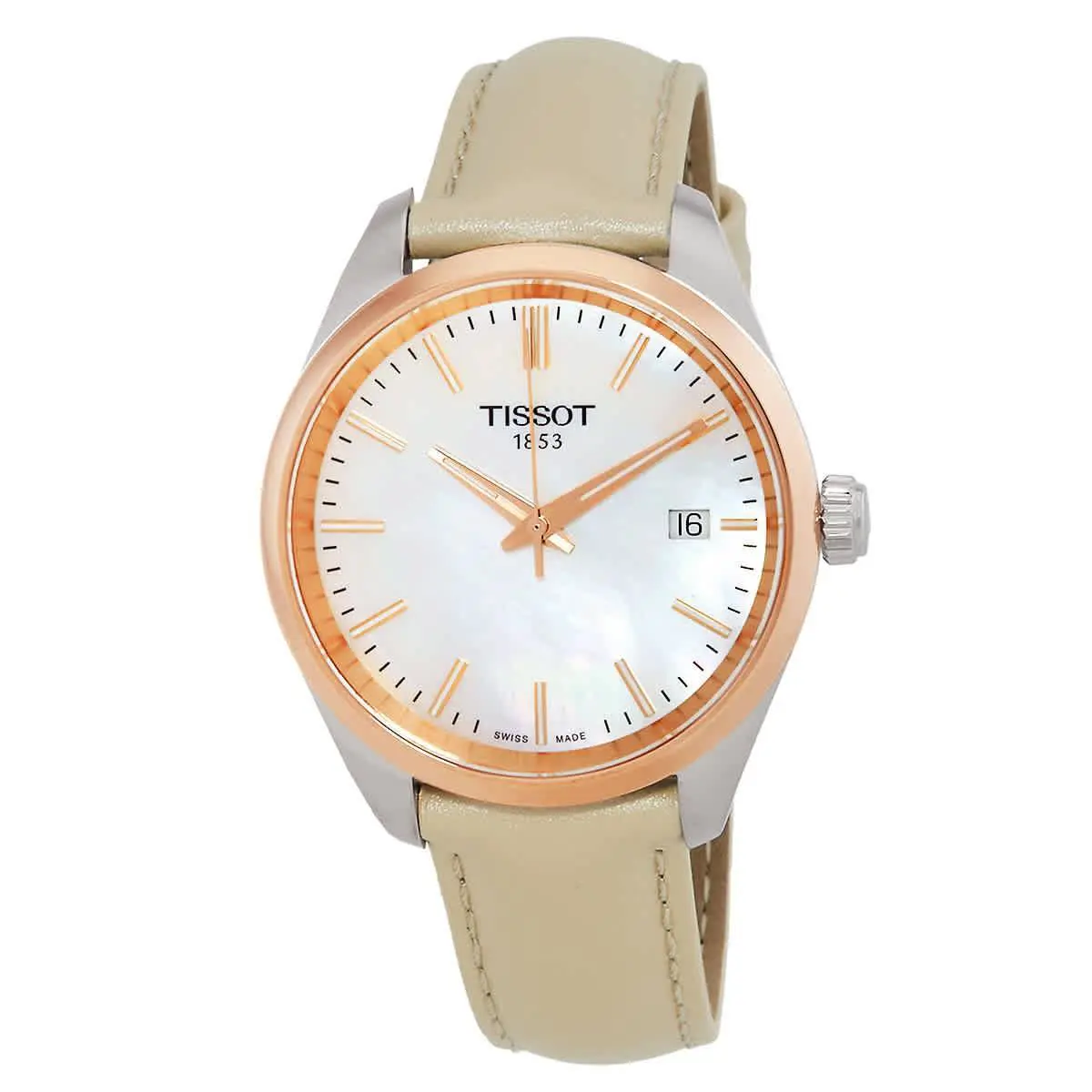 Tissot PR 100 Quartz White Mop Dial Ladies Watch T1502102611100