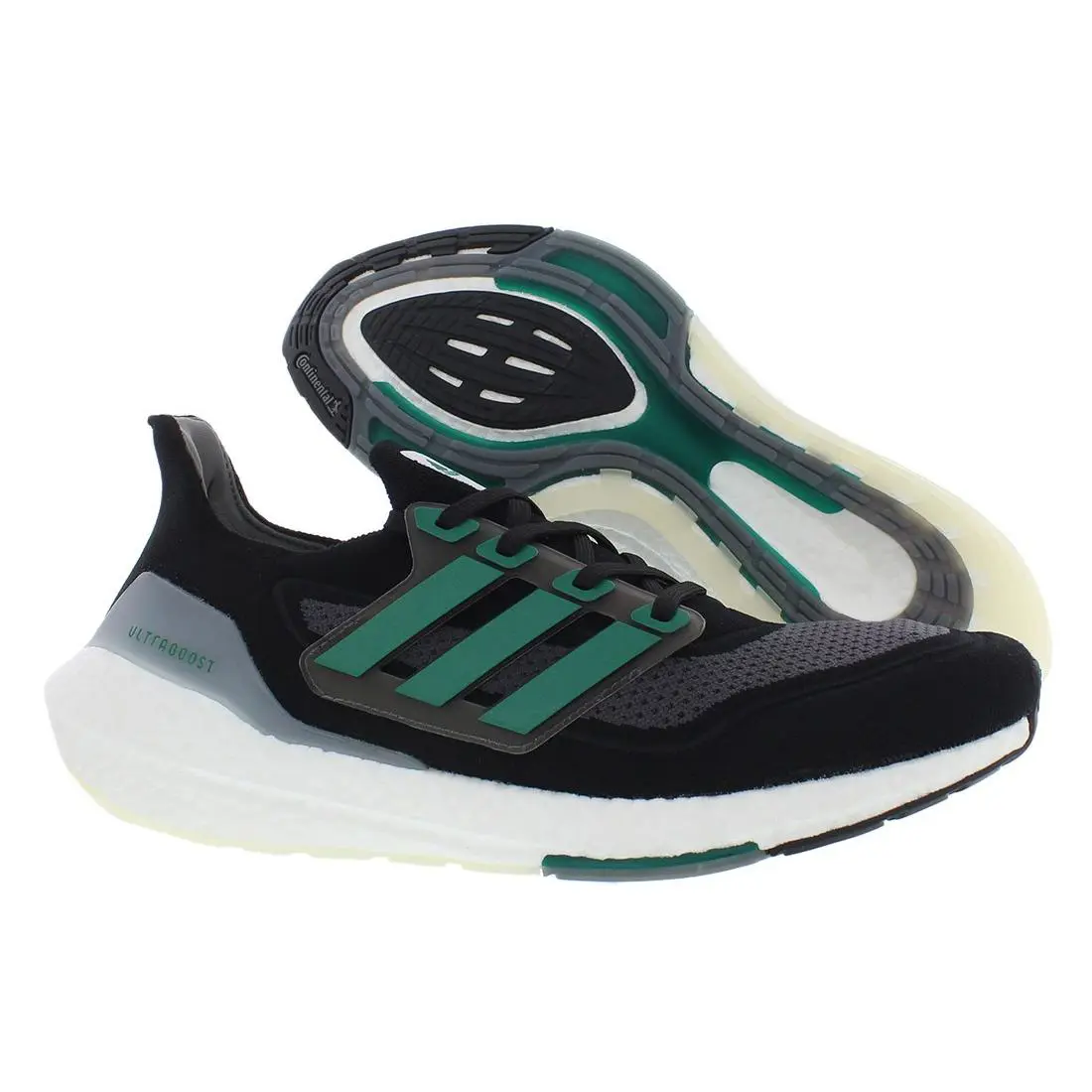Adidas Ultraboost 21 Mens Shoes - Core Black/Sub Green/Grey Five, Main: Black