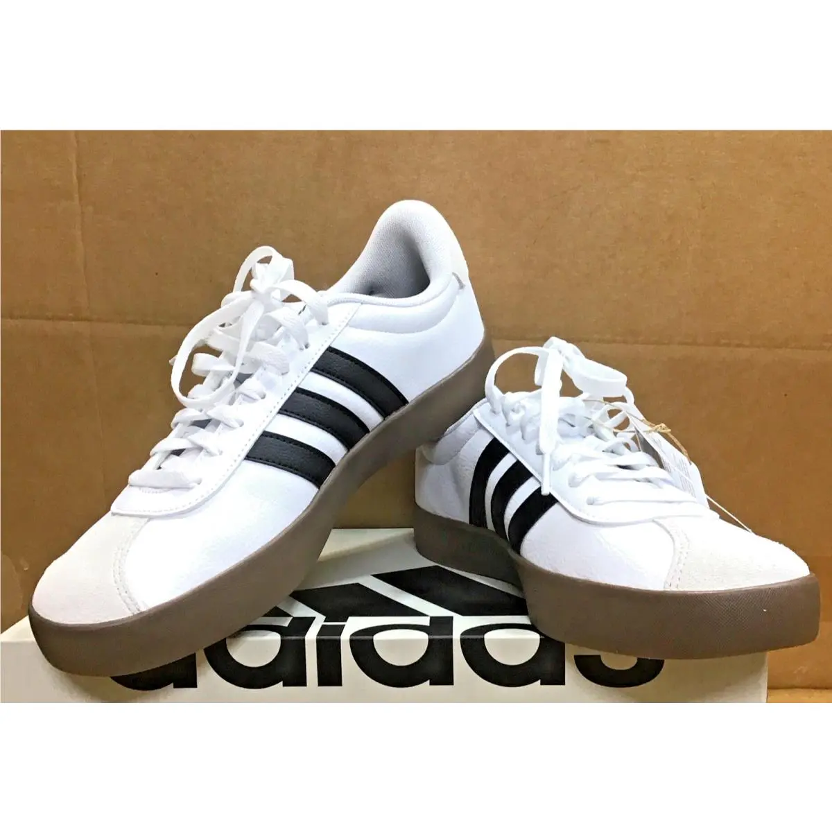 Adidas VL Court 3.0 White Shoes Skateboarding Mens R3
