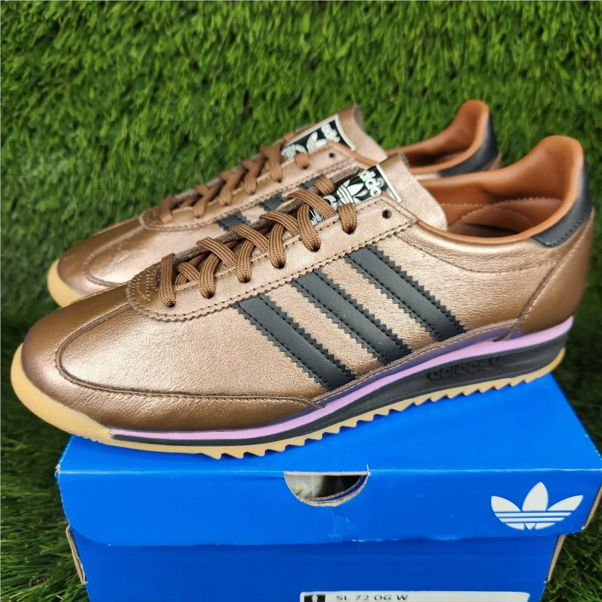 Adidas SL 72 OG Womens Bronze Preloved Brown Gum Bottom Sneaker Originals Shoes