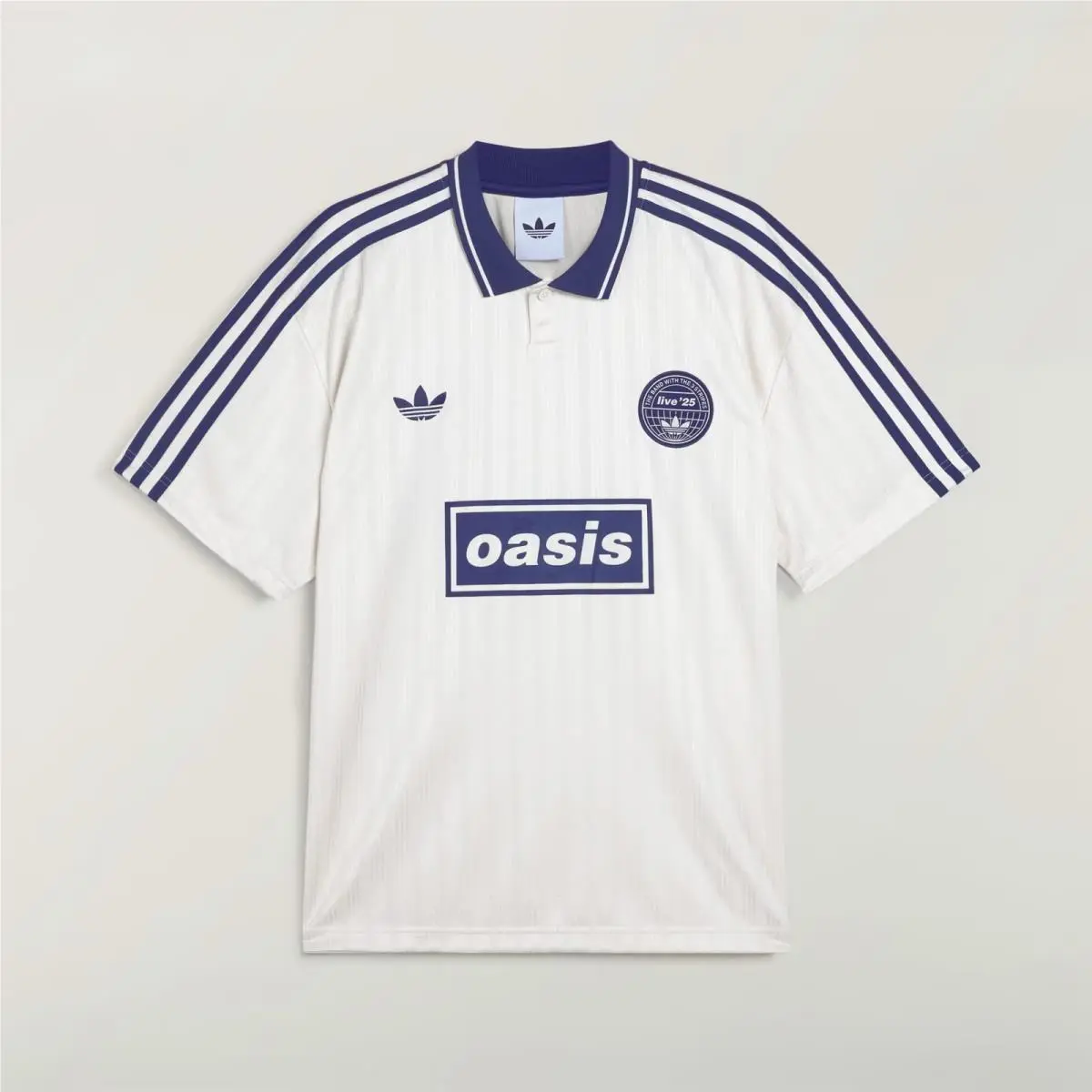 Adidas clothing - adidas x Oasis Tour Jacquard Jersey - KW6285 KW6284 - White 8