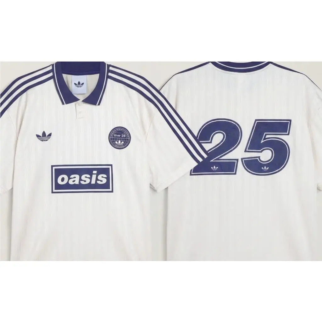 Adidas clothing - adidas x Oasis Tour Jacquard Jersey - KW6285 KW6284 - White 10