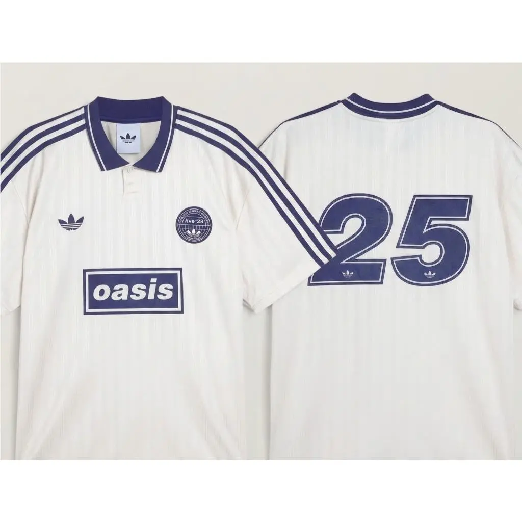 Adidas clothing - adidas x Oasis Tour Jacquard Jersey - KW6285 KW6284 - White 5