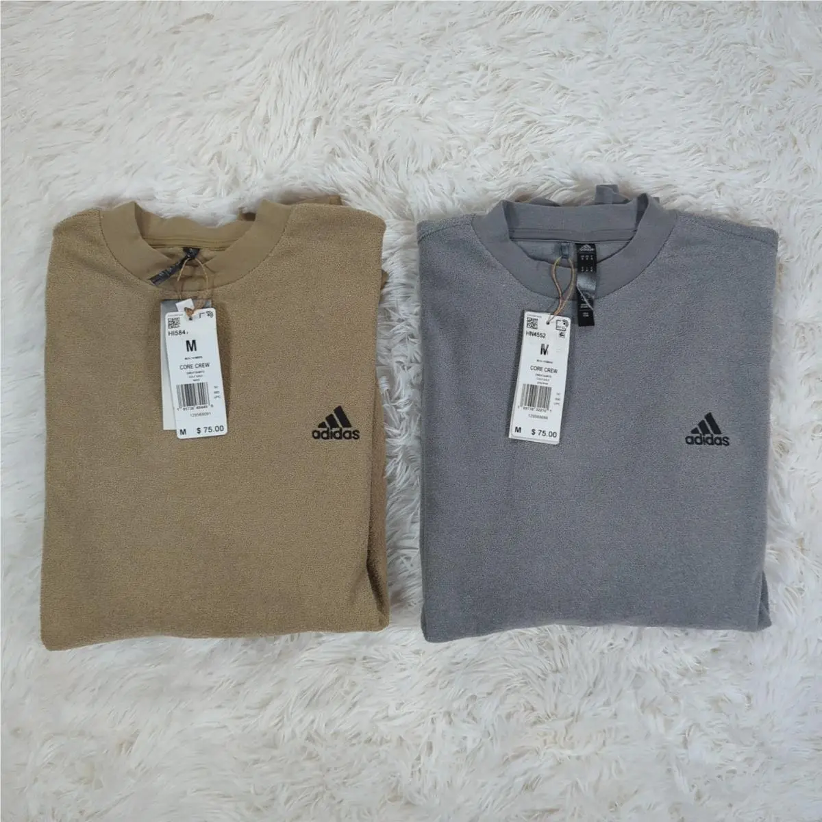 Mens Adidas Core Crewneck Pullover Giolf Sweatshirt Hemp Grey Size Medium HN4552
