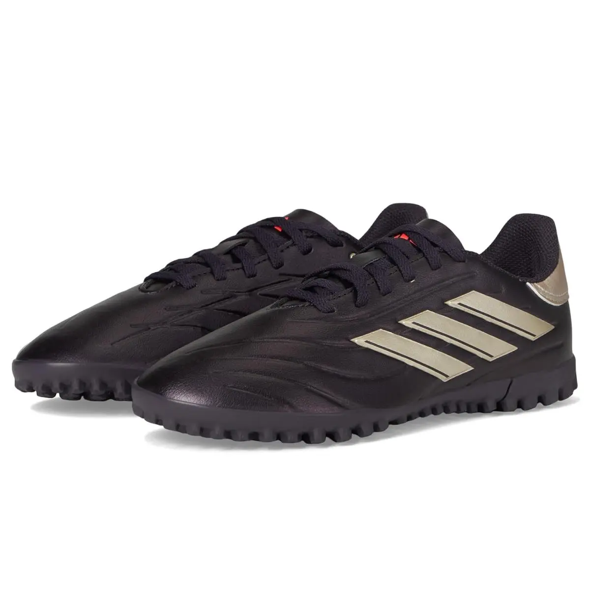 Children Unisex Shoes Adidas Kids Copa Pure 2 Club Turf J Little Kid/big Kid - Aurora Black/Platin Metallic/Turbo