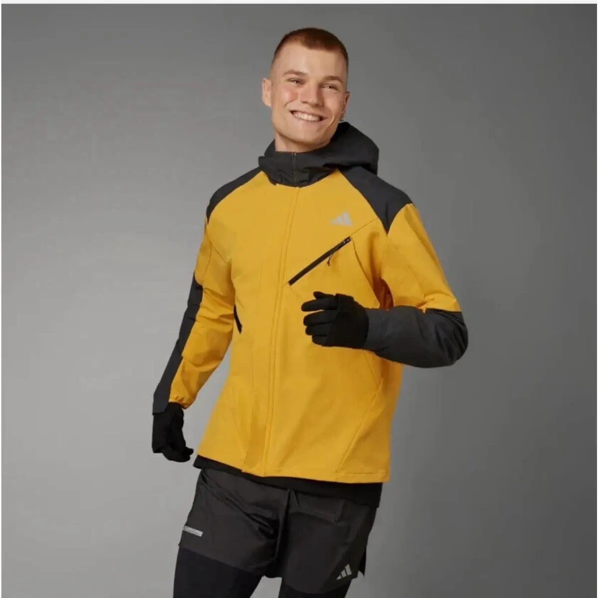 Adidas clothing - adidas ULTIMATE RUNNING CONQUER THE ELEMENTS COLD.RDY JACKET - IL1968 - Yellow 8