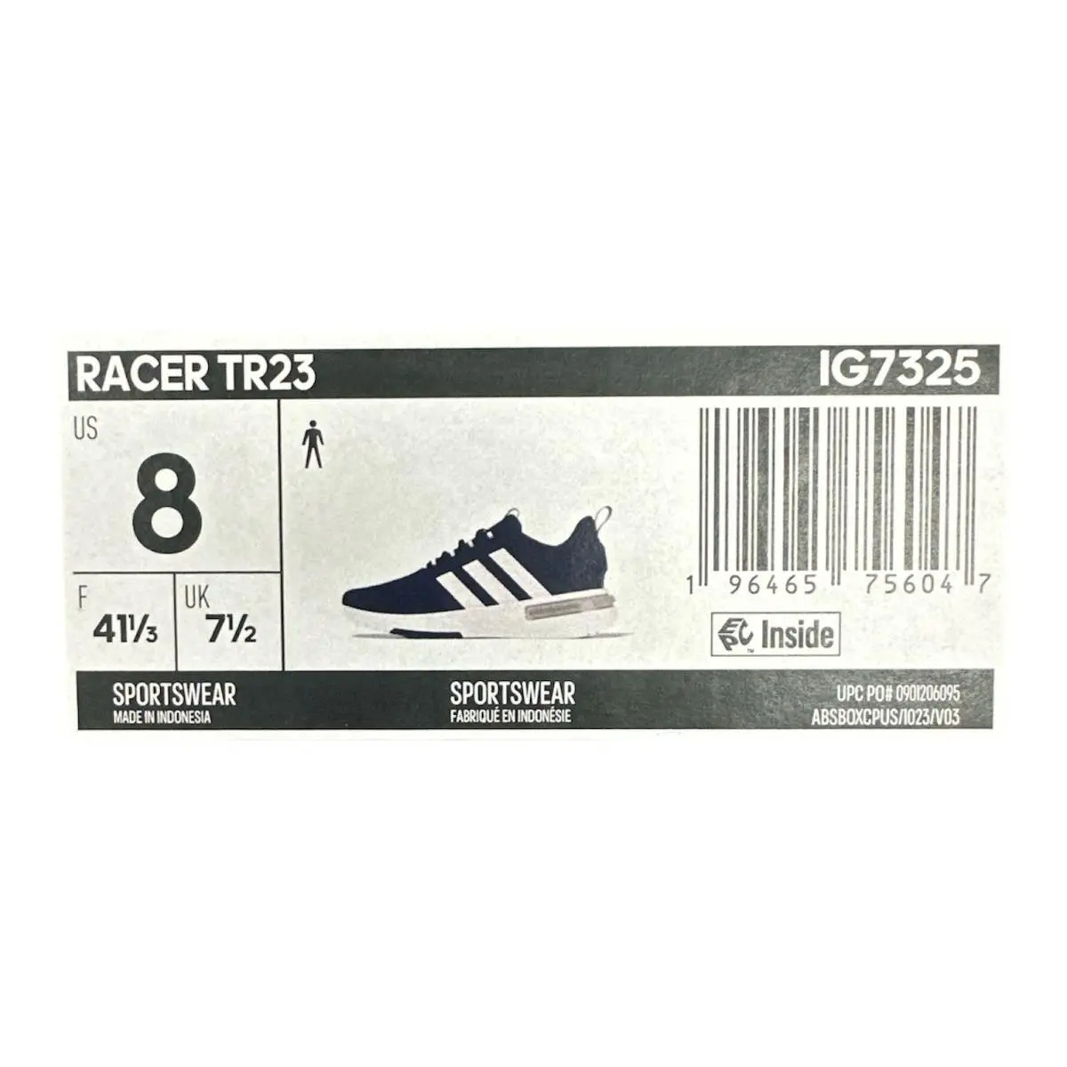 Adidas Men’s Racer TR23 Running Sneakers – Dark Blue / White / Silver