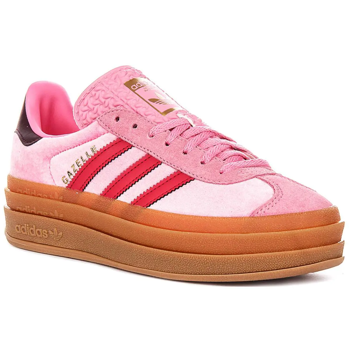 Adidas Gazelle Bold Q-pannel Gum Sole Junior Girls Sneakers In Pink US 4 - 7 - Pink