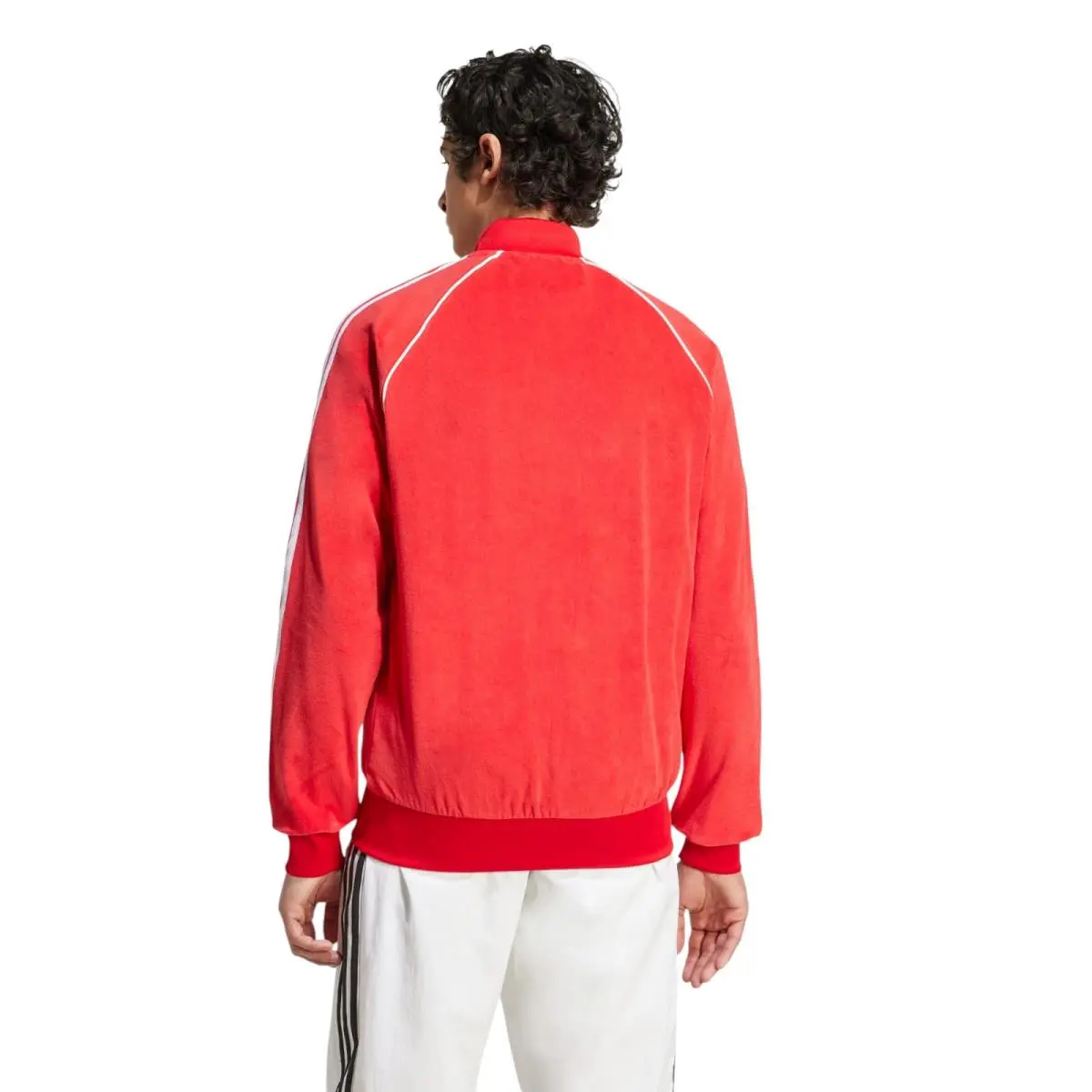 Adidas clothing - Adidas SST Adicolor Velour Track Jacket - Red 6