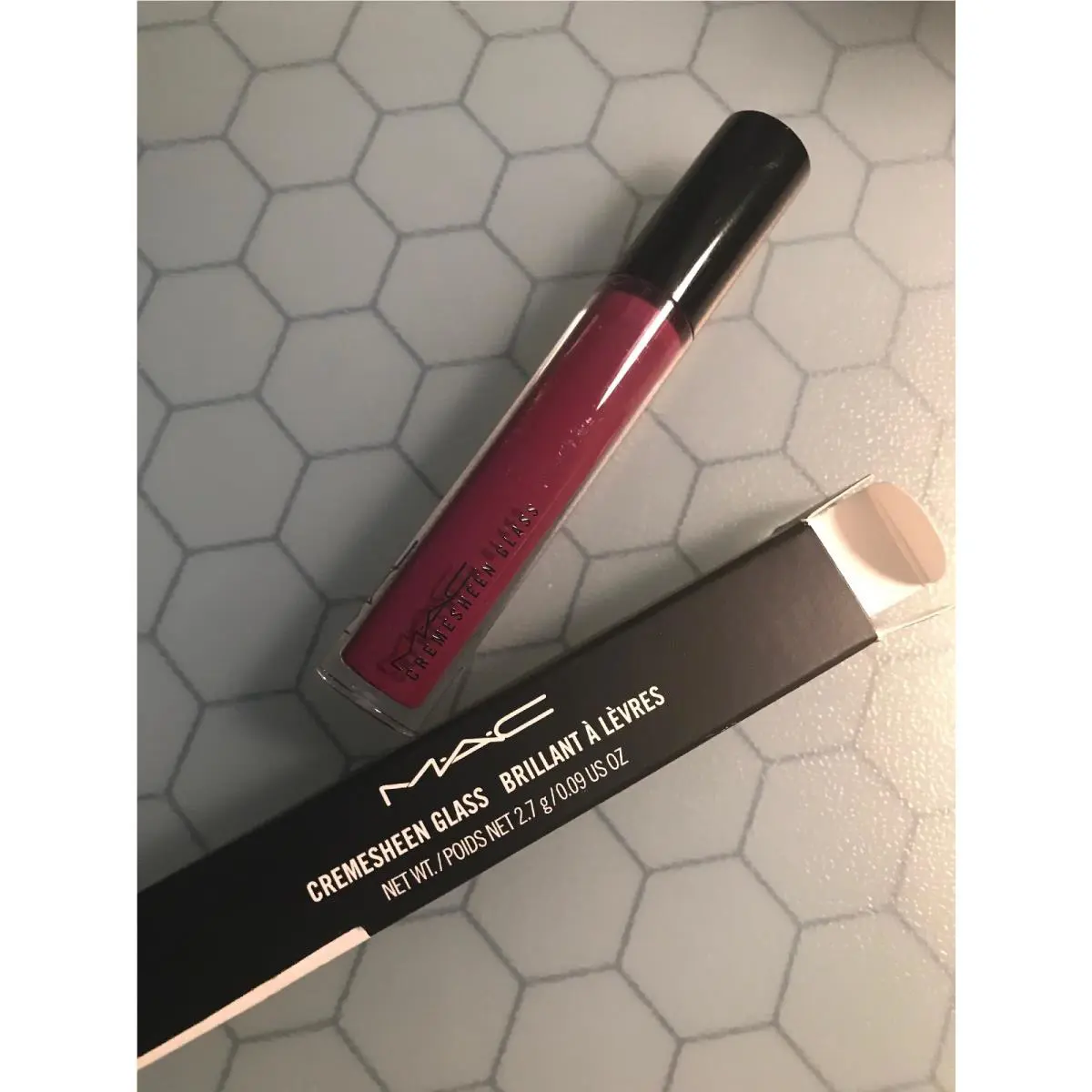 Mac Cremesheen Lip Glass Lipstick Colour Saturation Purple Rare Color