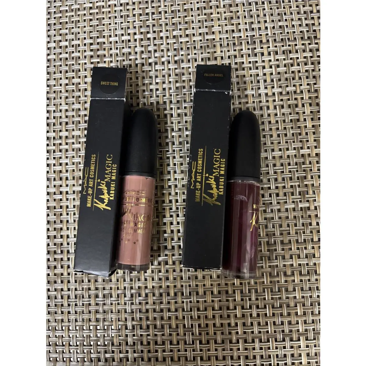 Mac Kabuki Magic Lipgloss Lot OF 2 - Fallen Angel Sweet Thing Rare