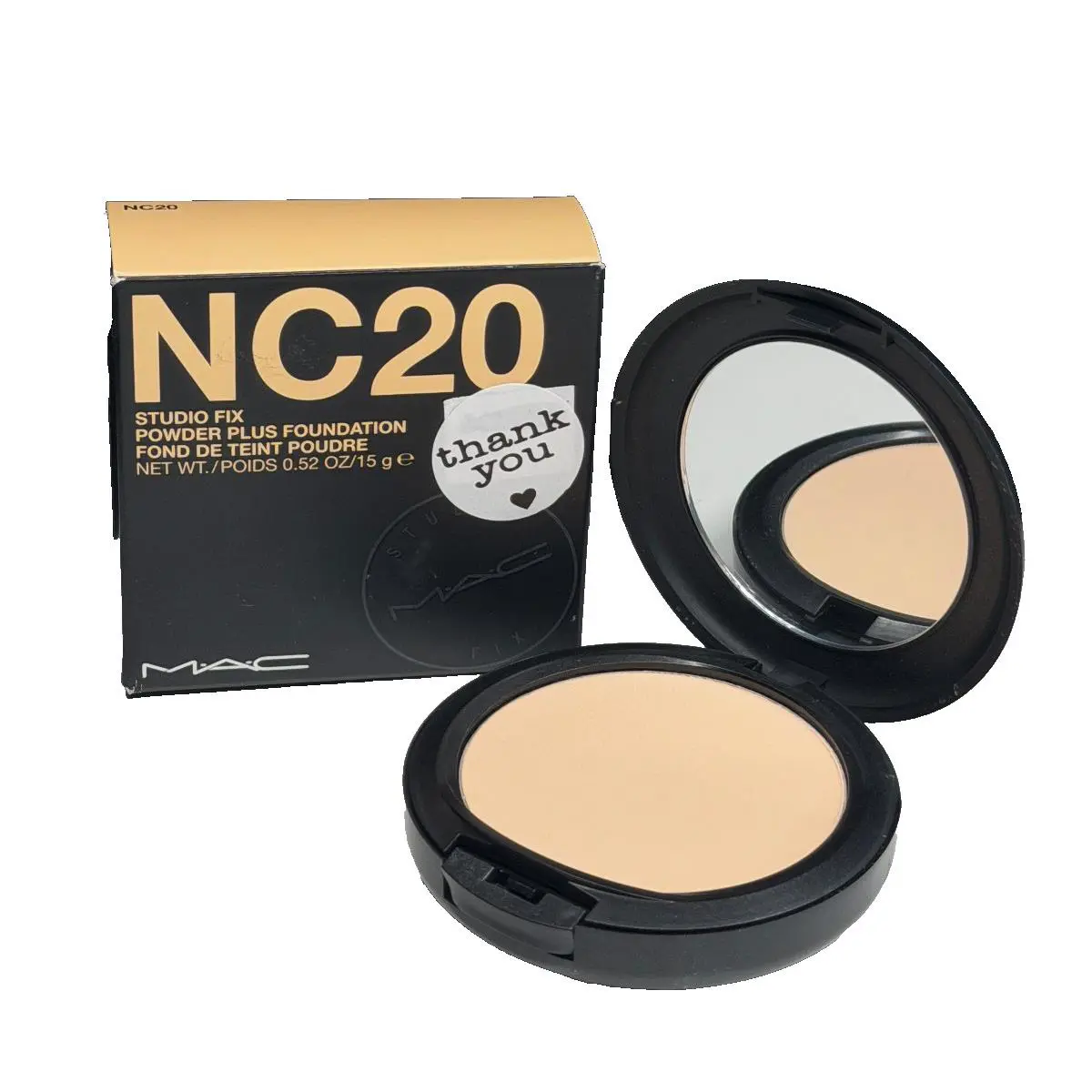 Mac Studio Fix Powder Plus Foundation NC20 0.52 oz 15g Check
