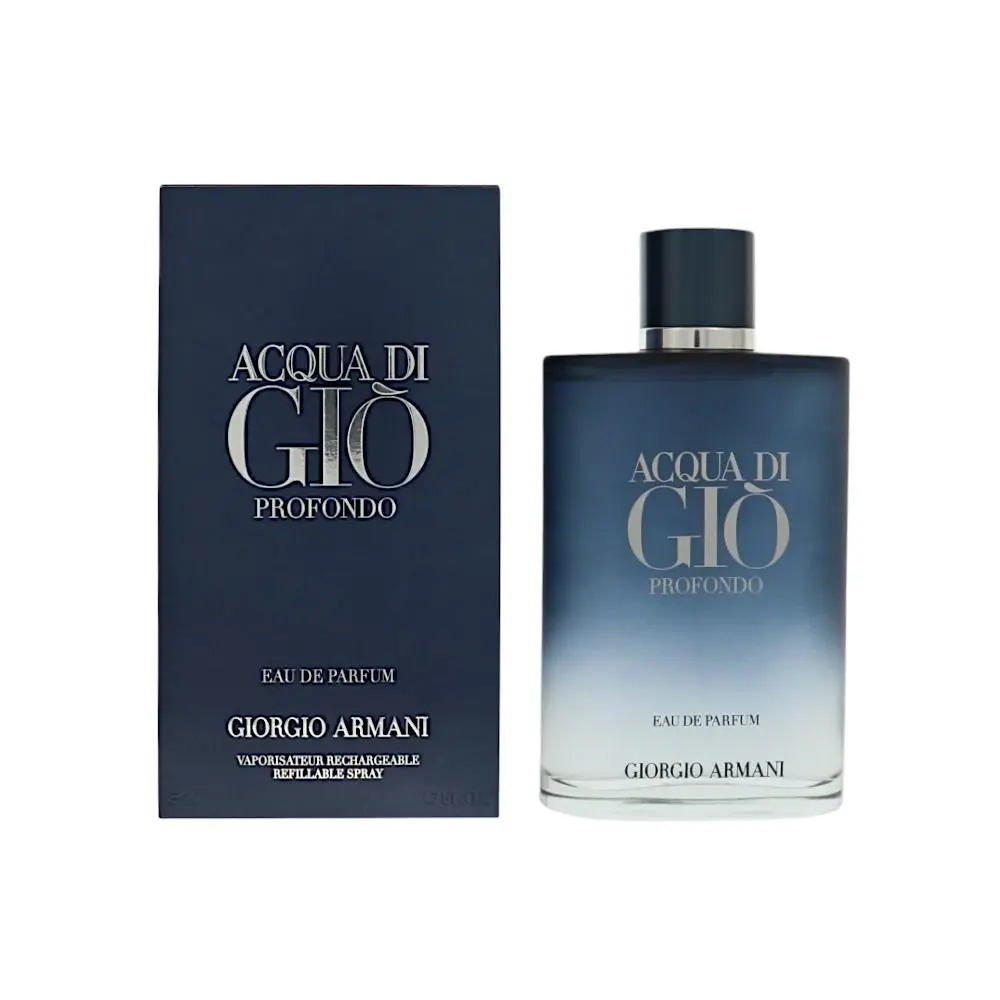 Acqua Di Gio Profondo by Giorgio Armani Box For Men 6.7 Oz Eau De Parfum Spray