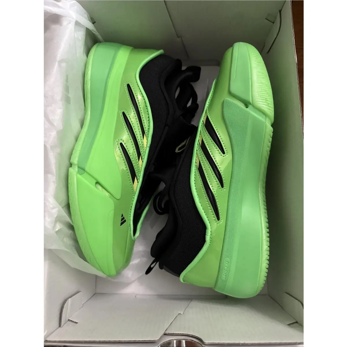 Adidas Dame 6.5 Screaming Green/core Black Men`s Sneakers Synthetic JR2508