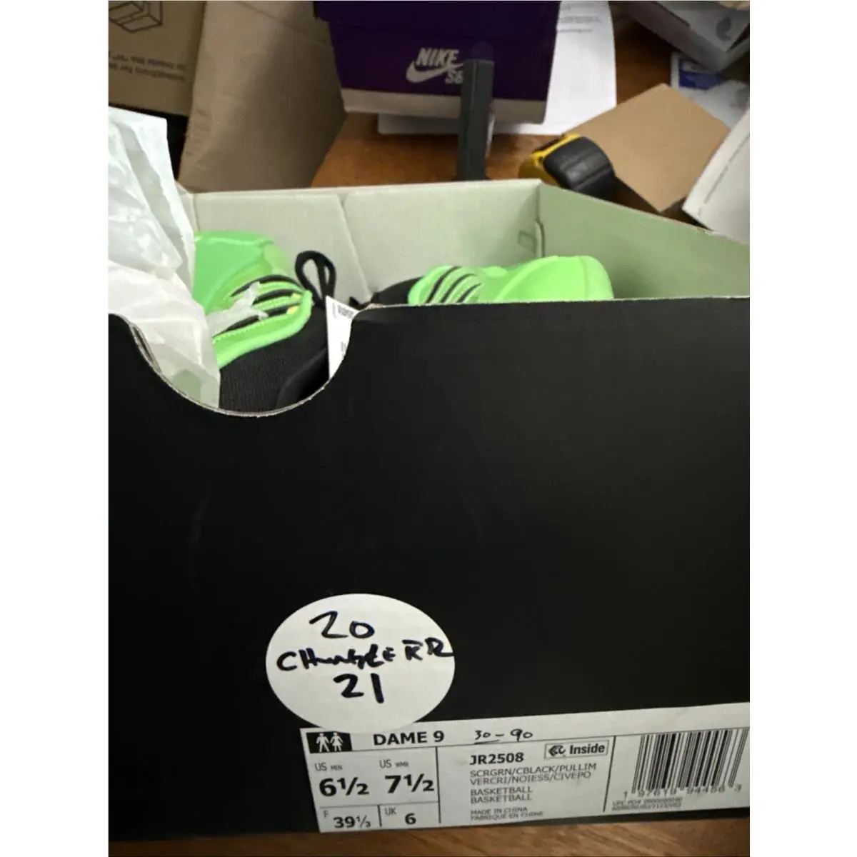 Adidas shoes - adidas Dame 9 - Dame - JR2508 - Green 5