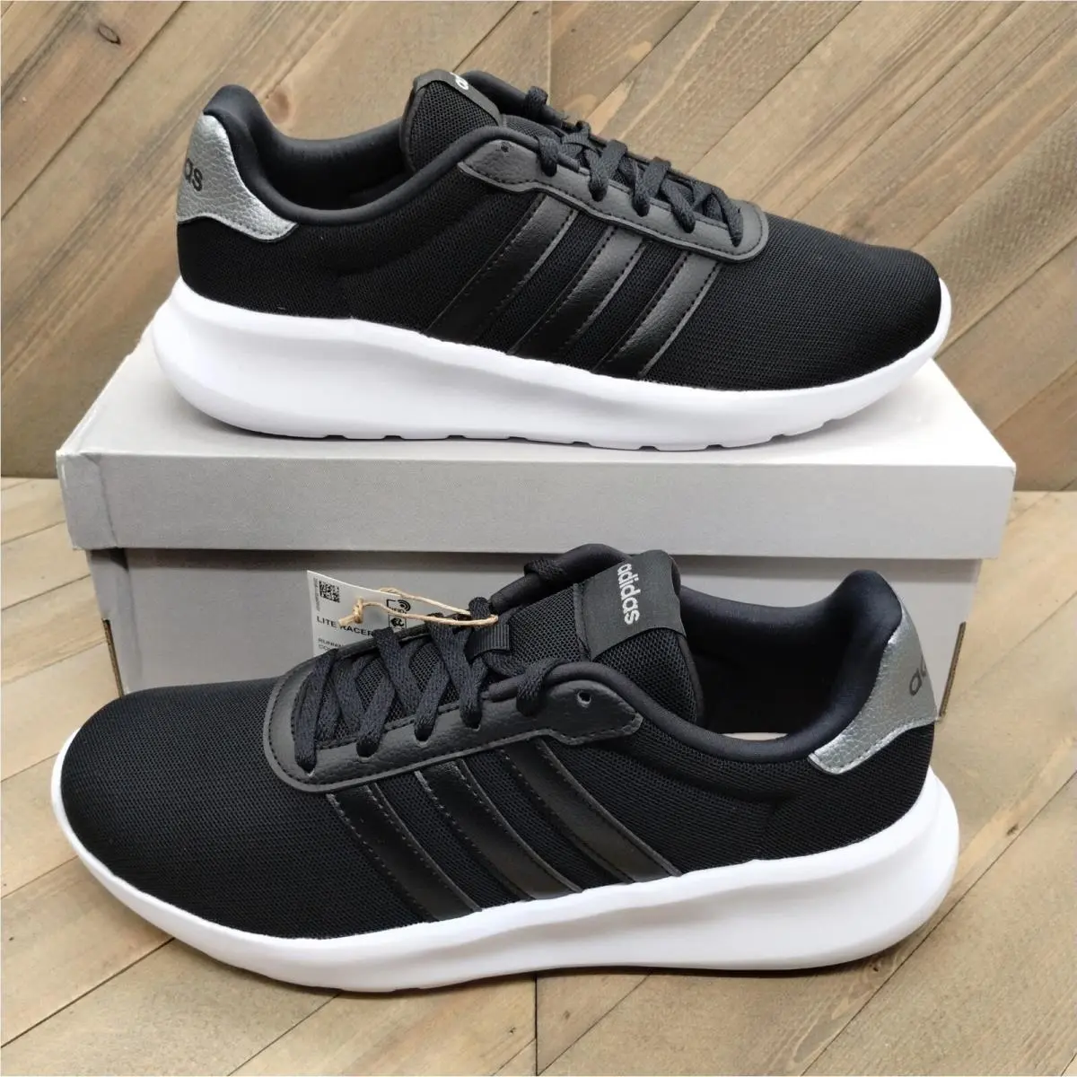 Adidas Lite Racer 3.0 Running Shoes - Comfort Lightweight Black Size 8.5 - Black