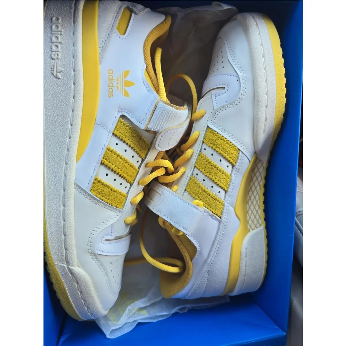 Adidas Forum 84 Low Mens Sz 10.5 GX4537 Athletic Casual Retro Shoes White Yellow