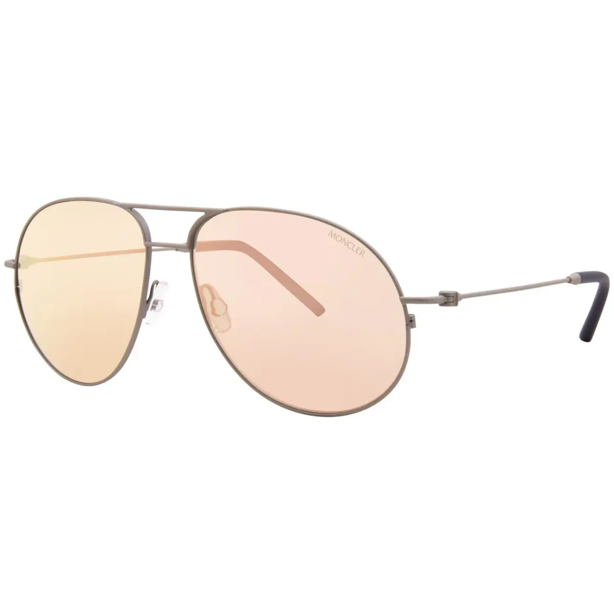 Moncler Flyze ME4002 10037J Sunglasses Matte Bronze/brown Mirror Rose Gold 58mm