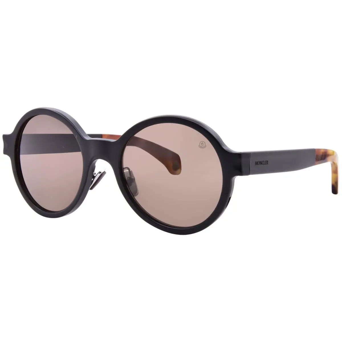 Moncler Rondo ME4001 101473 Sunglasses Matte Black/dark Brown Round Shape 52mm