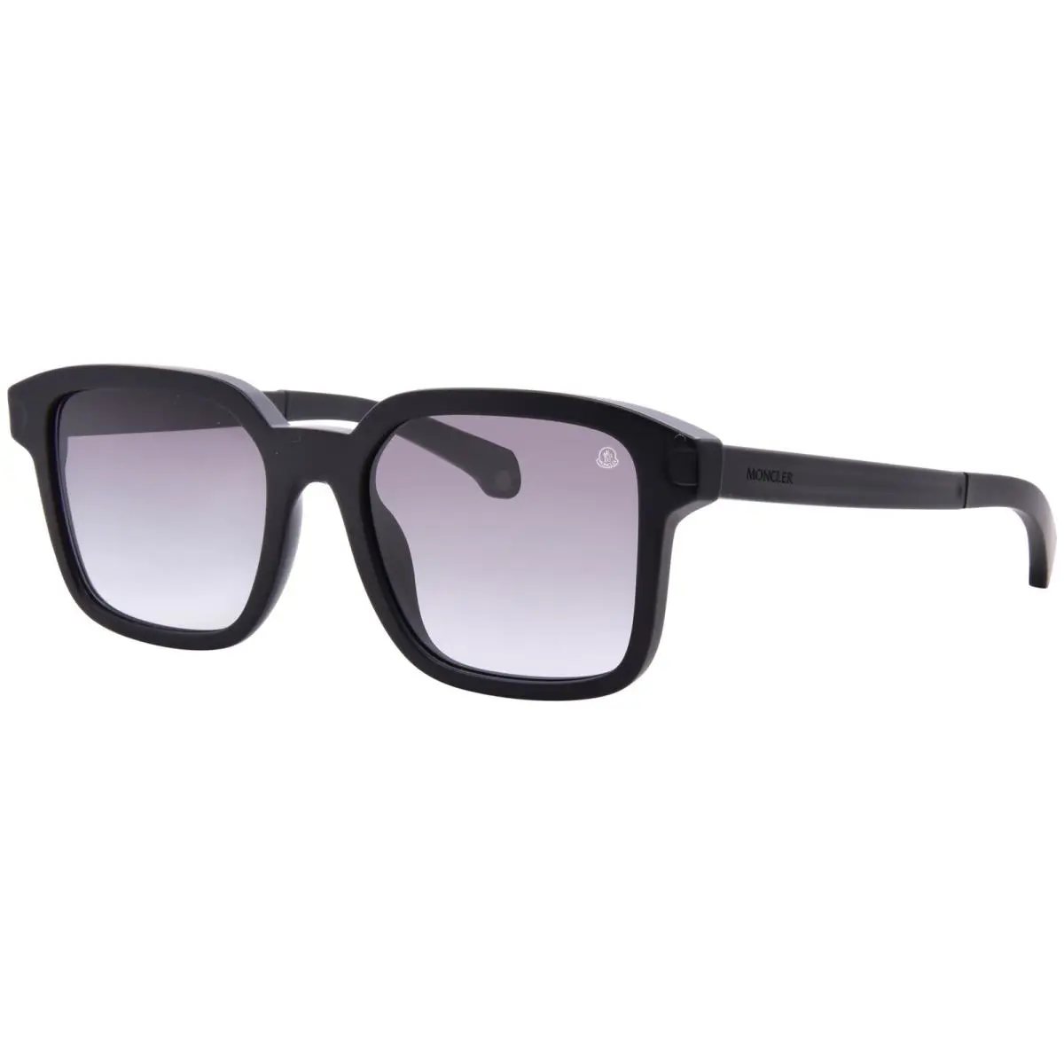 Moncler Quaderna ME6006 30103C Sunglasses Matte Black/light Grey Gradient 53mm