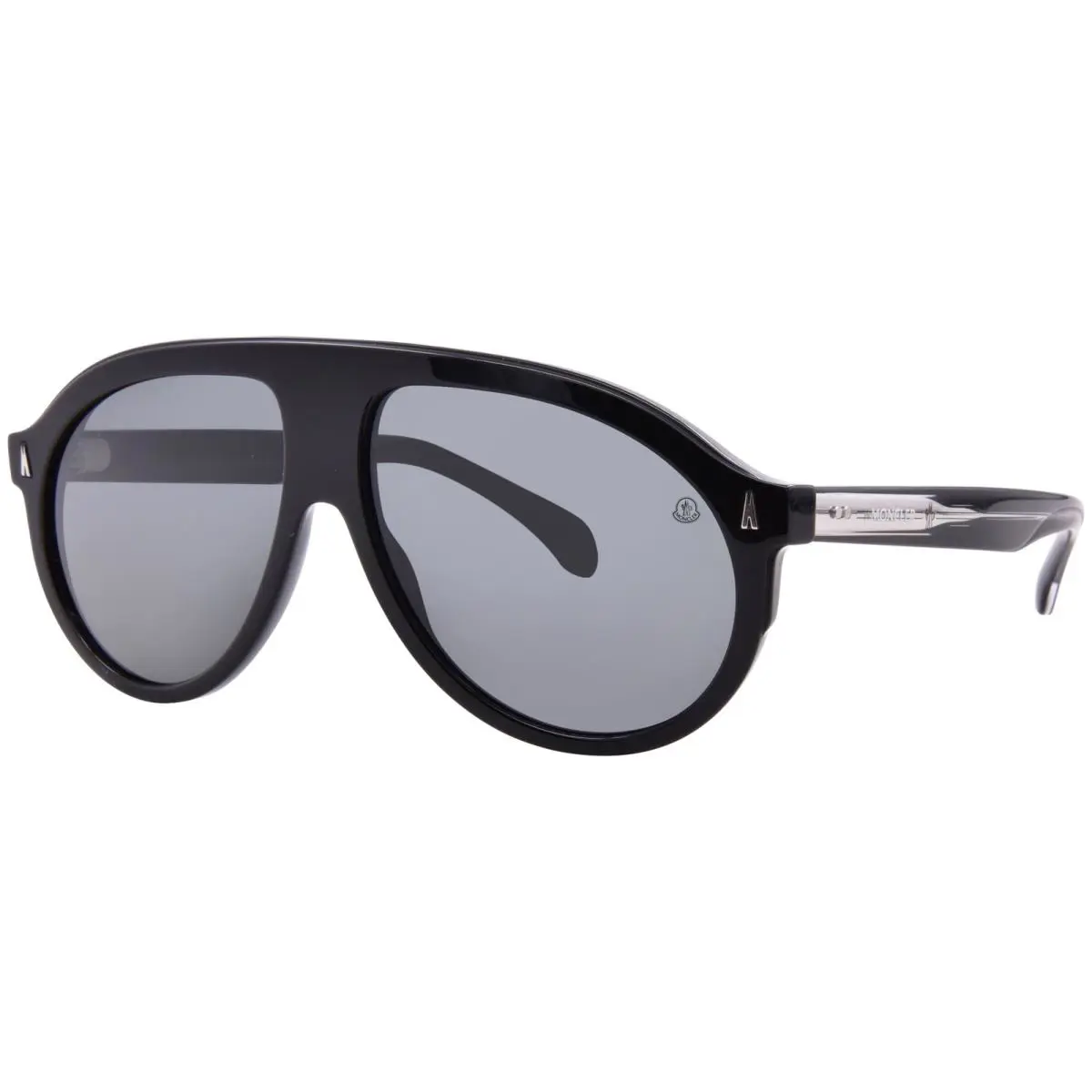 Moncler Fhaite ME6001 300187 Sunglasses Shiny Black/dark Grey Pilot 59mm