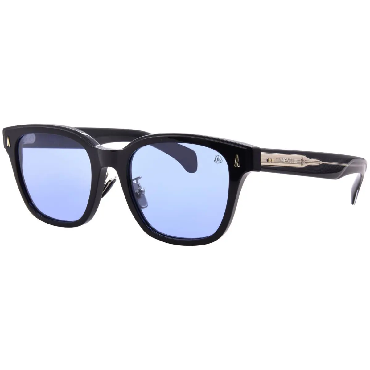 Moncler Metrope ME6002D 300172 Sunglasses Shiny Black/blue Square Shape 54mm