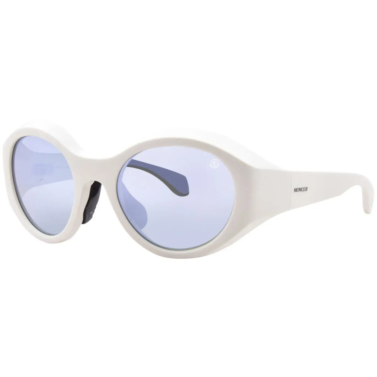 Moncler Futuro ME8005 50028V Sunglasses Matte Butter/clear Mirror Silver 51mm