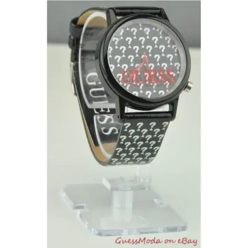 Usa Chic Ladies Watch Guess Black Leather Steel Women Lovely