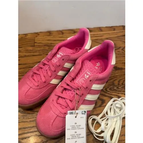 Adidas Originals Gazelle Indoor Sneakers Pink White Gum 1356 Women 7.5