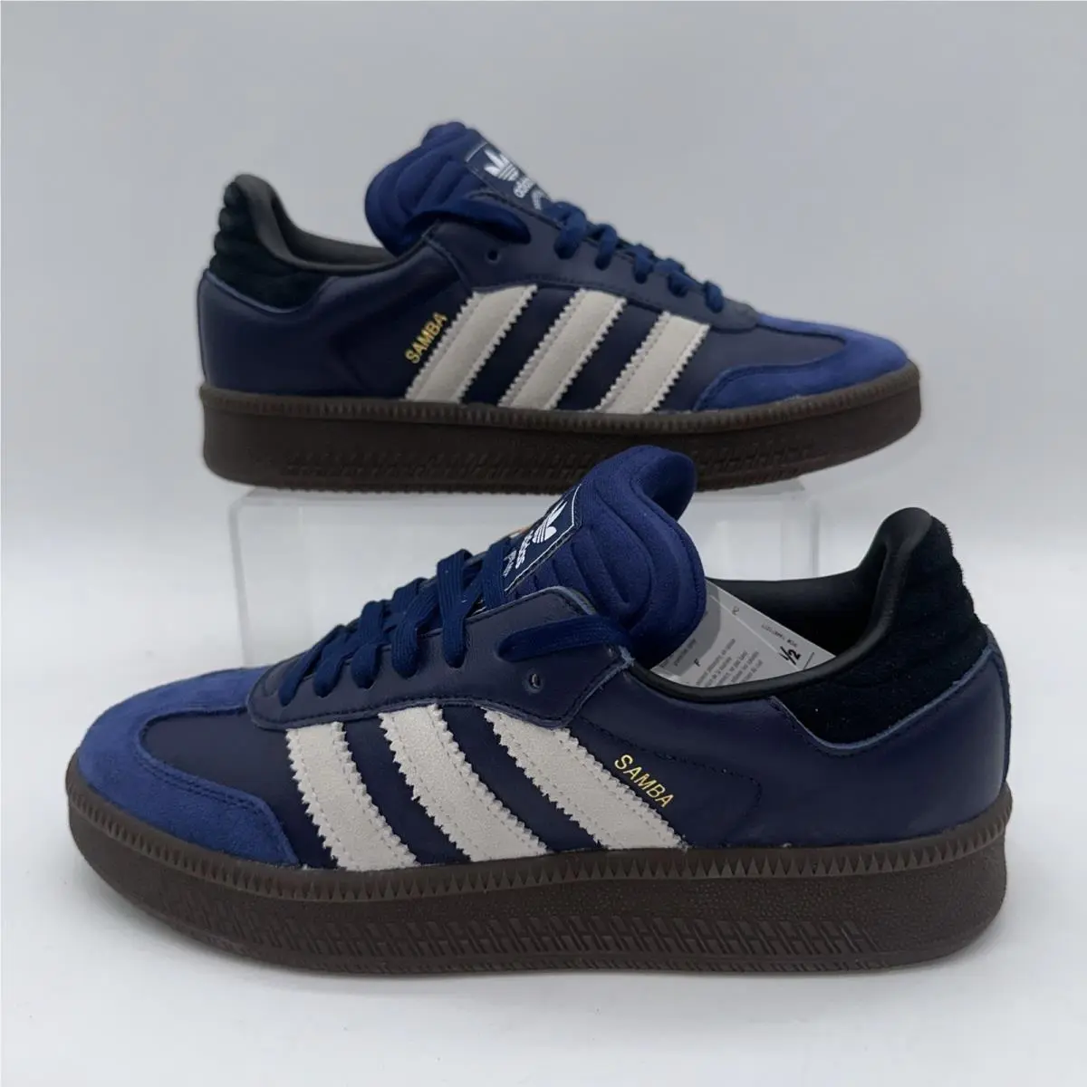 Adidas Originals Men`s Size 9.5 Samba Xlg IE9179 Blue Sneaker Sports