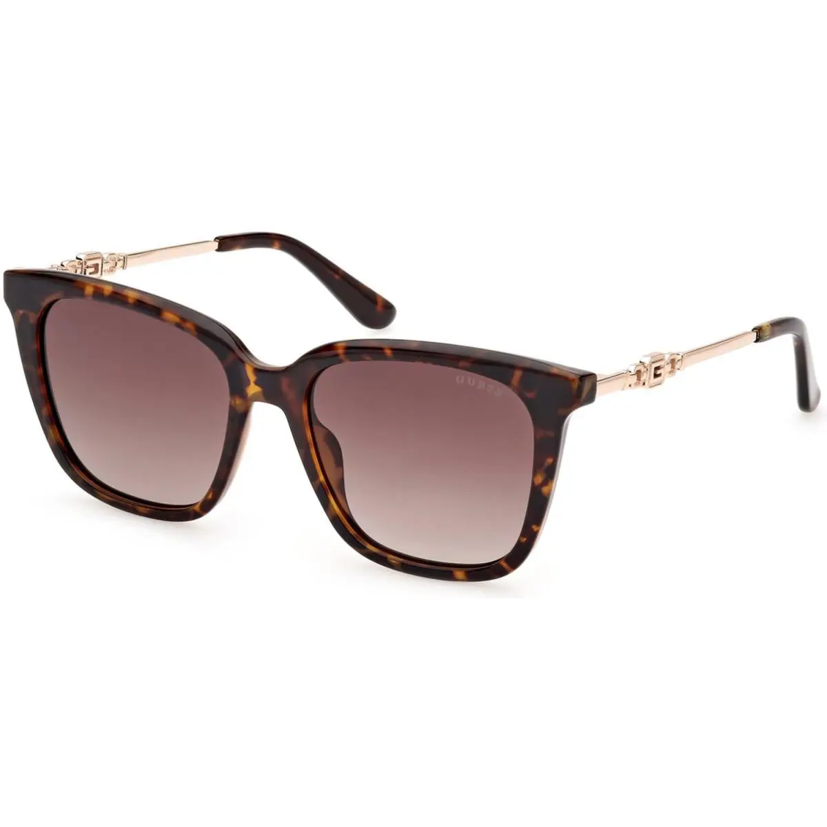 Guess GU7886 Dark Havana Shiny Pale Gold 52F Sunglasses