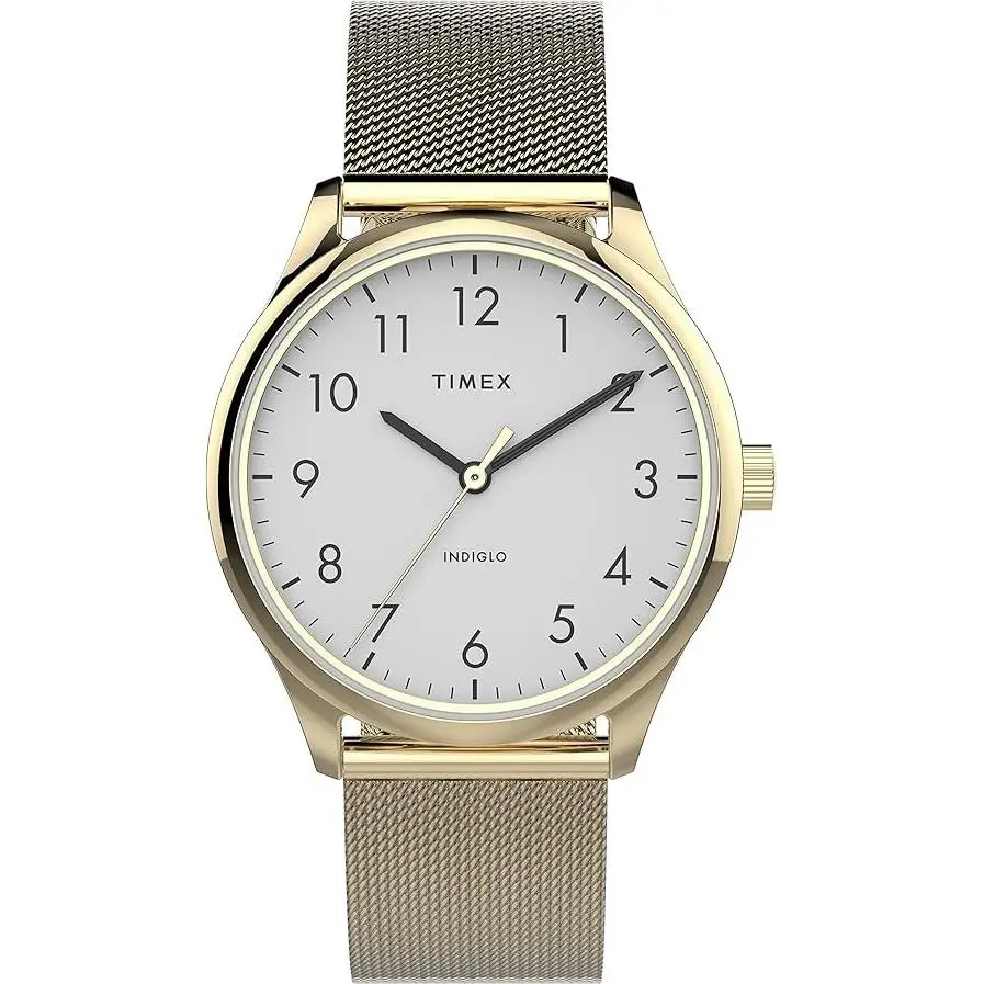 Women`s Watch Easy Reader Quartz Yellow Gold Mesh Bracelet TW2V268009J by Timex