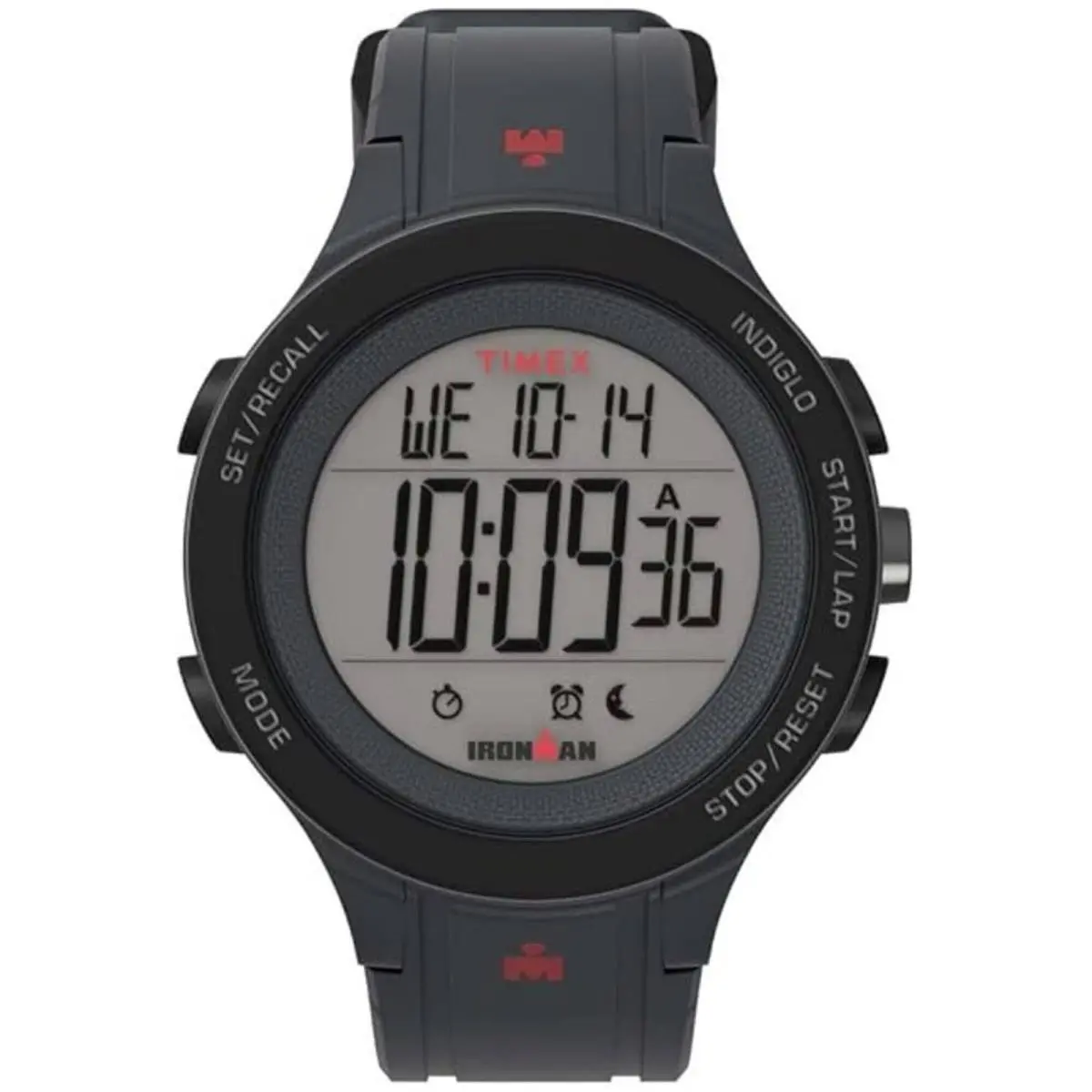 Men`s Watch Ironman Chronograph Digital Grey Rubber Strap TW5M48900SO by Timex