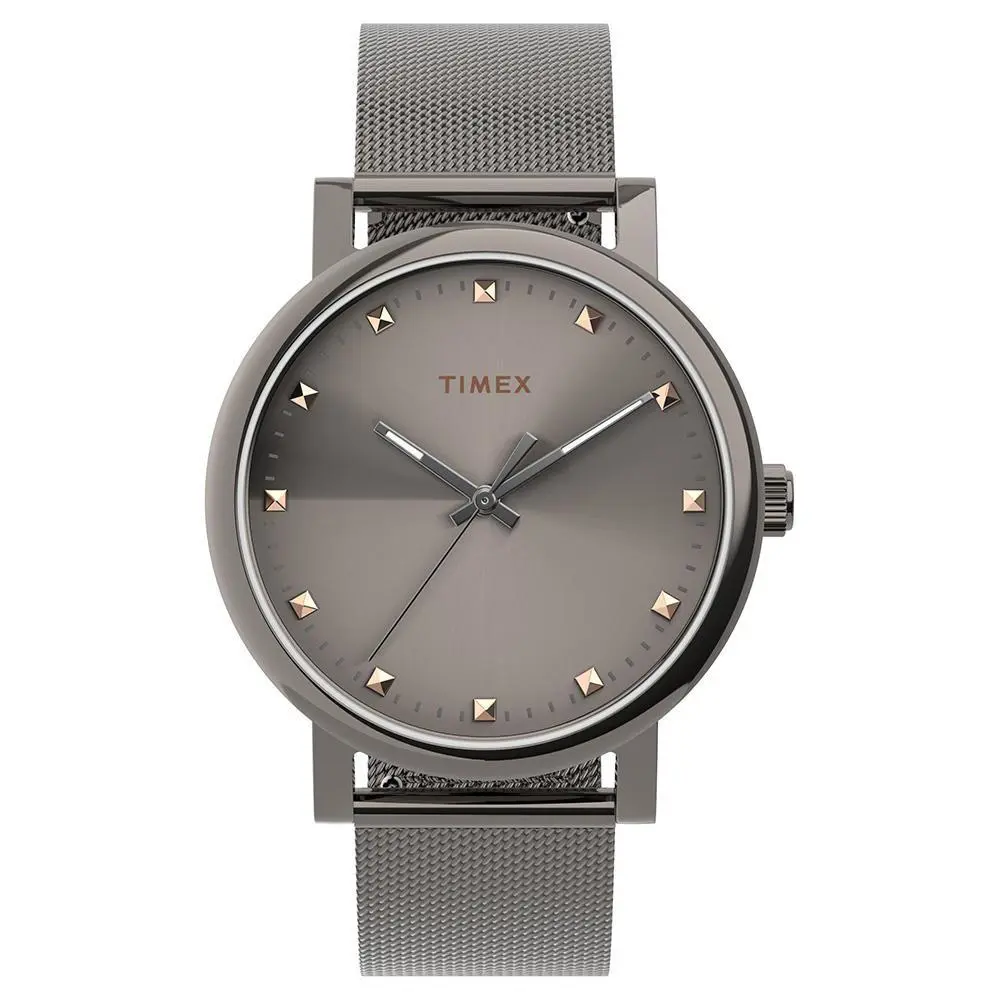 Timex Originals 38mm Gunmetal Mesh Women`s Watch TW2U05600