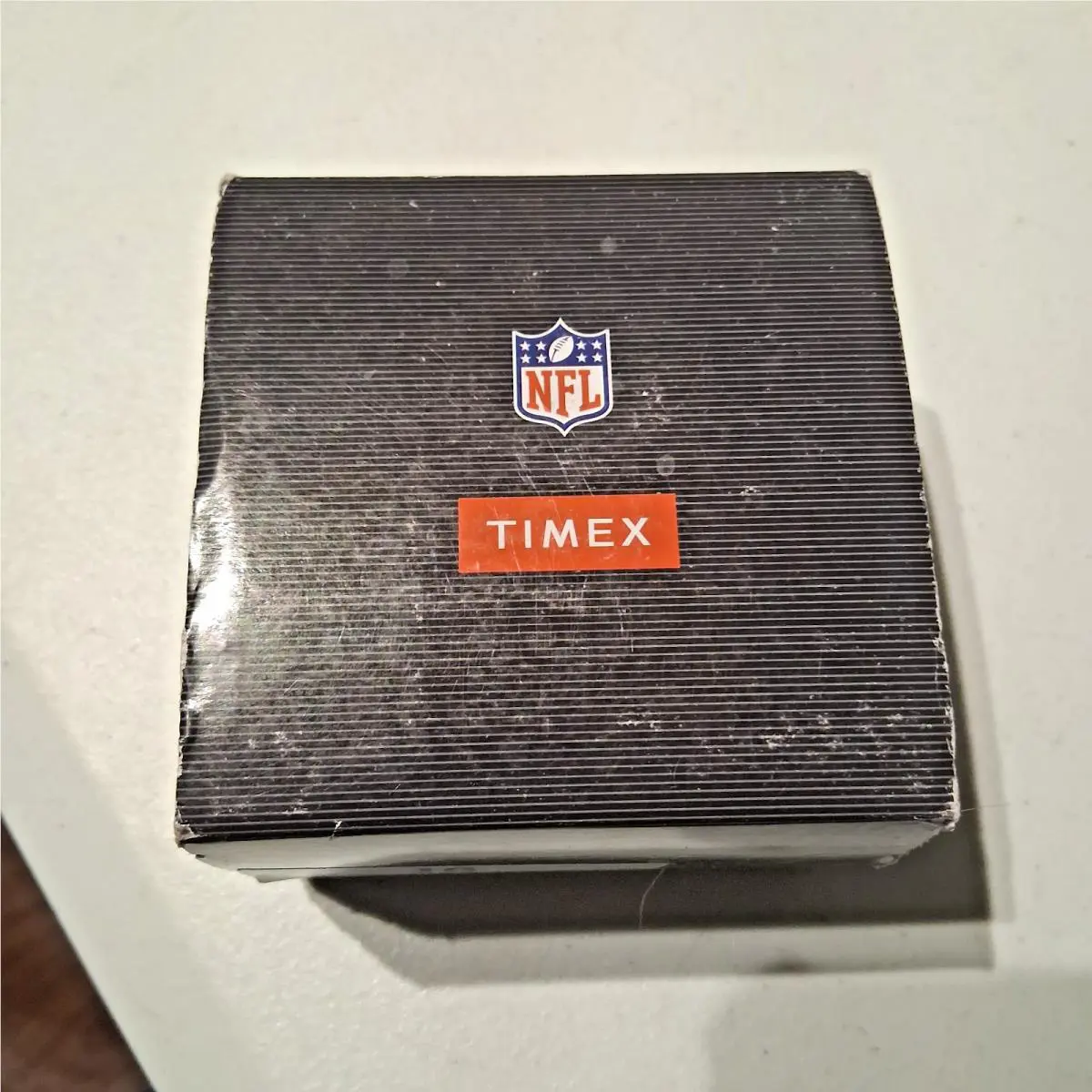This Black  Watch with Blak Dial Blak Leather Strap Nfl Footteam Washington by Timex