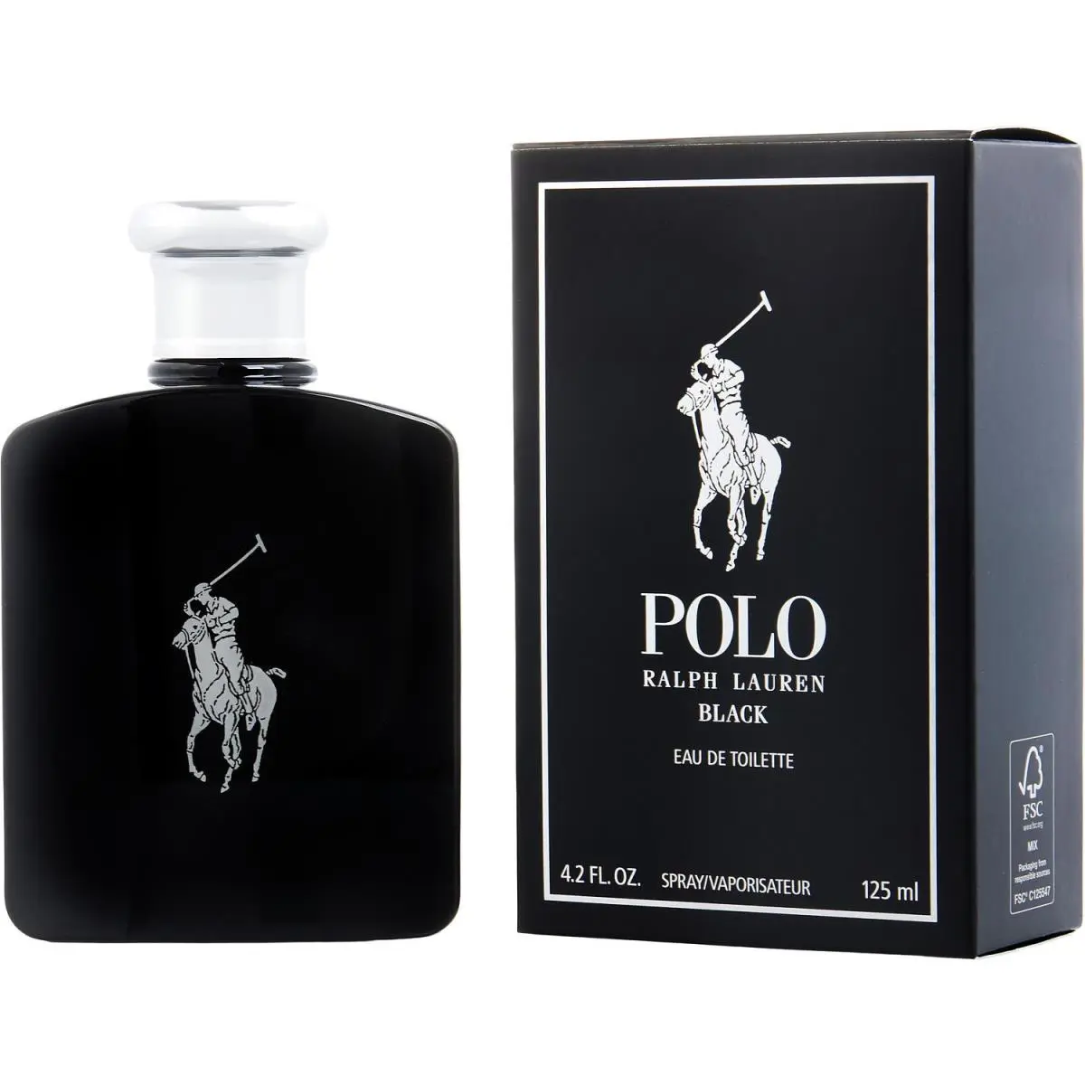 Polo Black by Ralph Lauren 4.2 oz Eau De Toilette Spray For Men