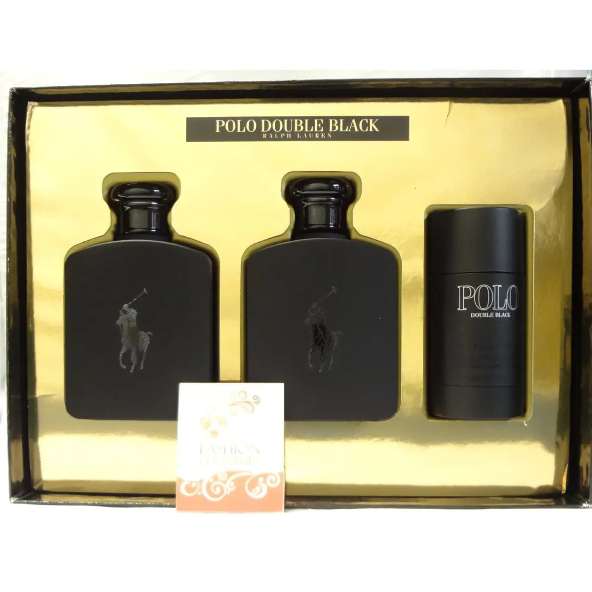 Polo Double Black 3 Pcs Gift Set 4.2 OZ Edt by Ralph Lauren