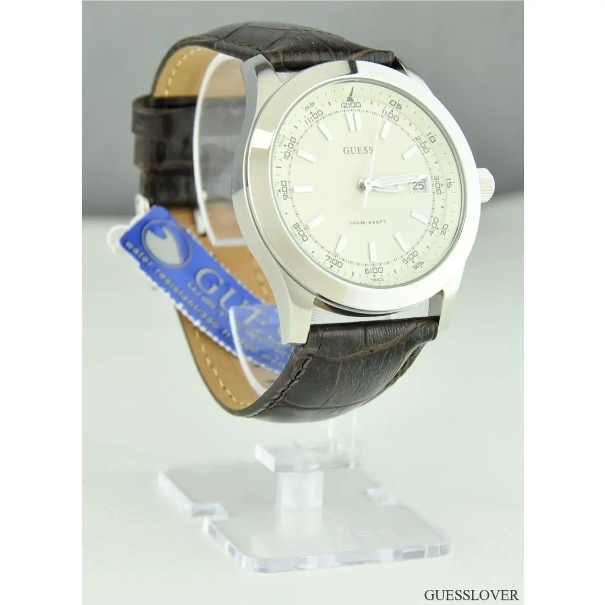 Unisex Men Watch Guess Brown Leather Classic W0064G1 Usa