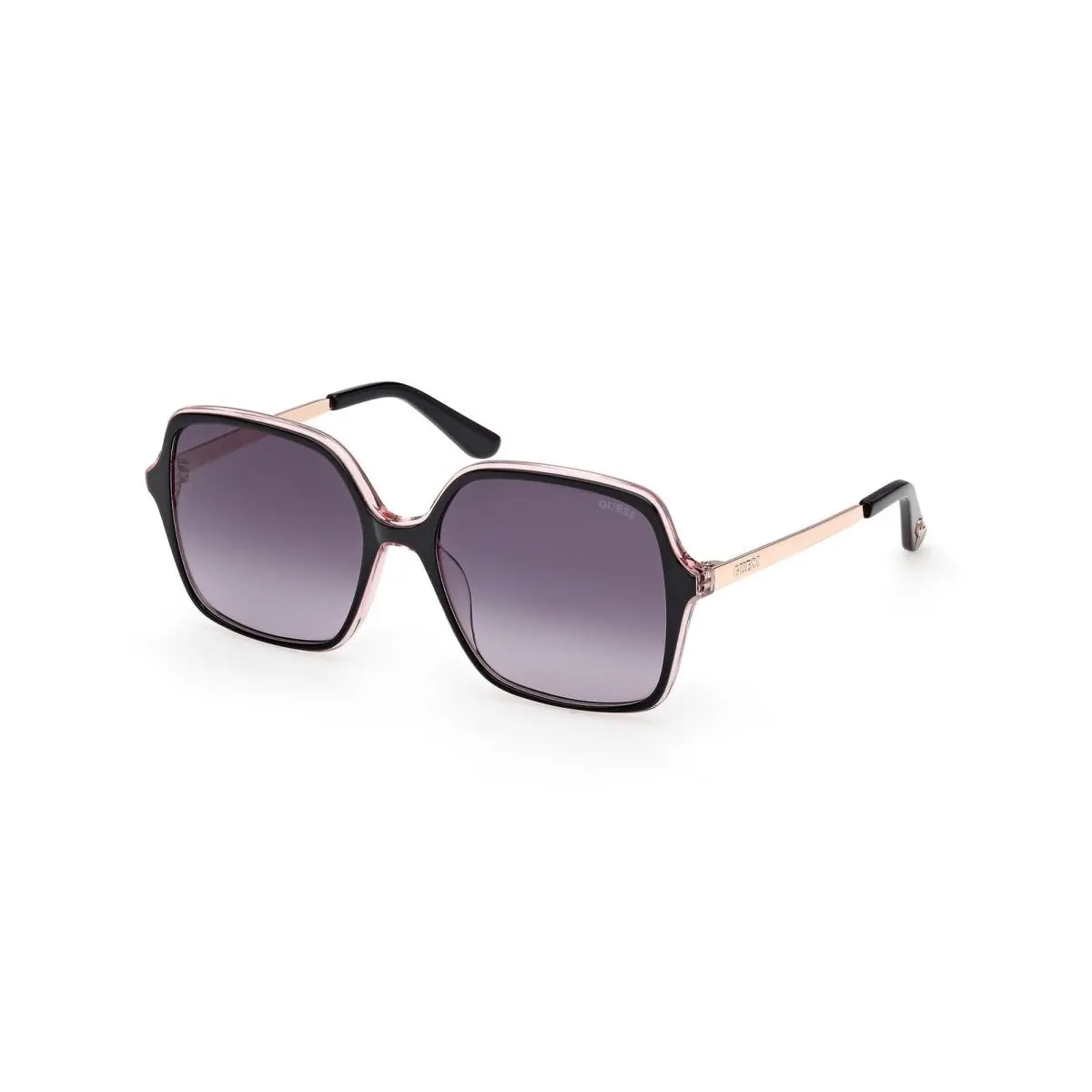 Guess GU 00270 Shiny Black Rose Gold 01B Size 57 Sunglasses