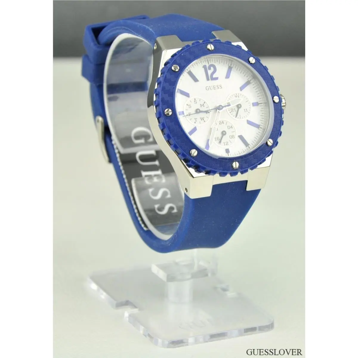Usa Ladies Watch Guess Blue Rubber W90084L3 Prime