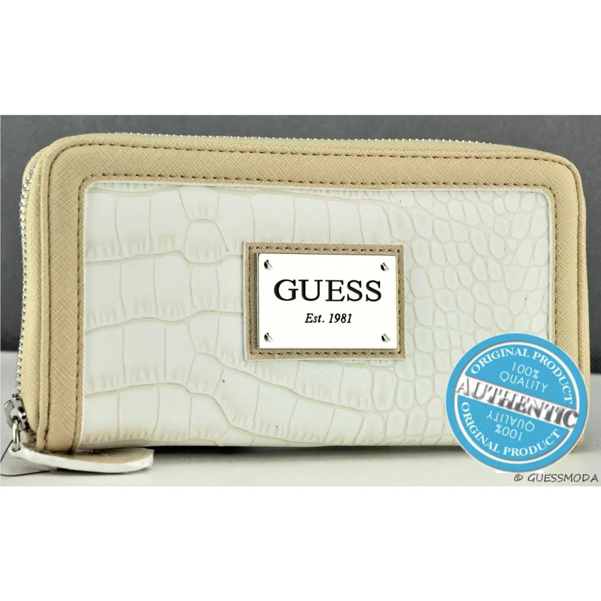 Newest Luxury Guess Ladies Wallet Purse Kingstown Chalk Multi Women Slg Usa