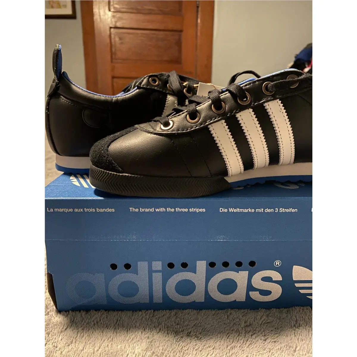 Adidas shoes - Samba 62 - Samba - IH8603 - Core Black / Cloud White / Blue Bird 0