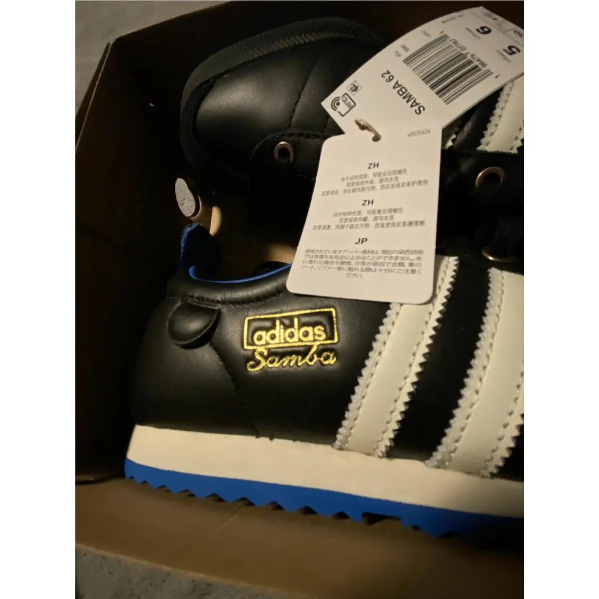 Adidas shoes - Samba 62 - Samba - IH8603 - Core Black / Cloud White / Blue Bird 4