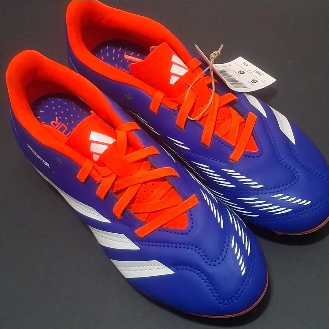 Adidas IF6344 M-5/W-6 Predator Club Fxg Soccer Cleats Lucid Blue/white/sol. Red